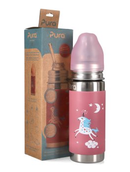 Bottiglia Termica in Acciaio con Cannuccia in Silicone - 260 ml - Unicorno - 5