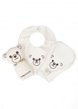 Box Baby - Orsetto, Guanto per il Bagnetto e Bavaglino