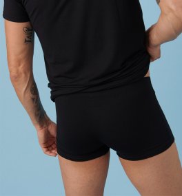 Boxer Uomo in Fibra di Faggio - Nero - 4