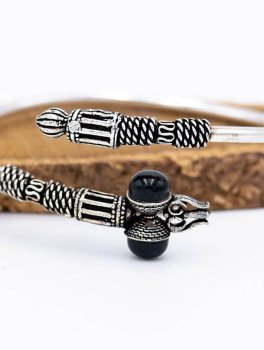 Bracciale Argentato con Pietre - 4