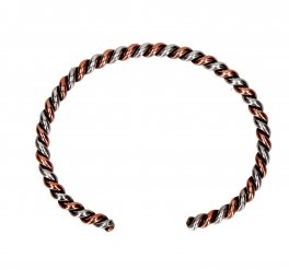 Bracciale Artigianale "Arwen" in Argento e Rame - 1