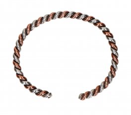 Bracciale Artigianale "Arwen" in Argento e Rame - 1