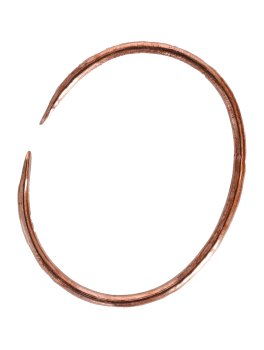 Bracciale Artigianale Regolabile in Rame Battuto "Bilbo" - 3