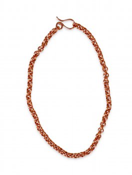 Bracciale Artigianale Regolabile in Rame con Catena Fine - 3