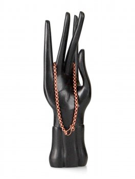 Bracciale Artigianale Regolabile in Rame con Catena Fine - 1