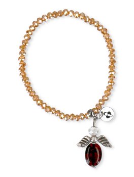 Bracciale con Cristalli Piccoli e Ciondolo in Pietra - 3