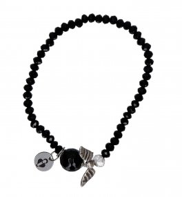 Bracciale con Cristalli Piccoli e Onice Nera - 2