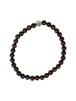 Bracciale Granato con Buddha in Acciaio - 3