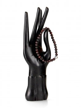 Bracciale Granato con Buddha in Acciaio - 1