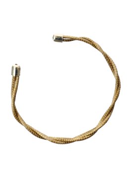 Bracciale in  Oro Vegetale Dourado - Intreccio con Fascia - 3