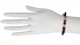 Bracciale in Pelle con 7 Pietre - 2