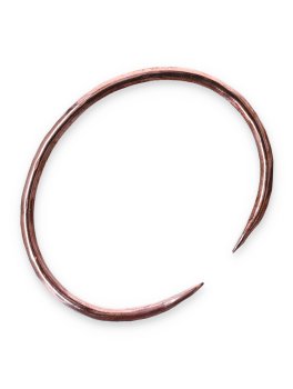 Bracciale Artigianale Regolabile in Rame Battuto "Bilbo" - 3