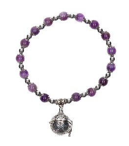 Bracciale Magnetico Aromaterapeutico - Ametista - 1