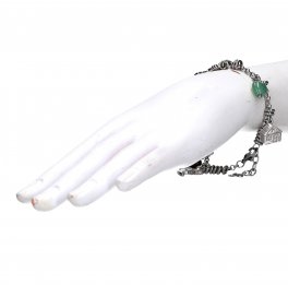 Bracciale Mamma in Acciaio con Gemme e Ciondoli - 2