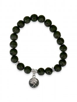 Bracciale Pietra Lavica con Albero della Vita - 2