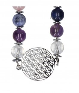 Bracciale Pietre Chakra con Fiore della Vita - 2