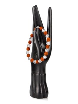 Bracciale Rudraksha e Cristallo di Rocca - 2