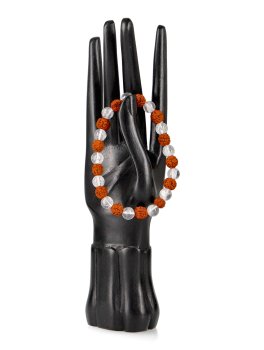 Bracciale Rudraksha e Cristallo di Rocca - 1