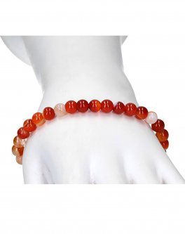 Bracciale "Sfera" in Corniola Striata Naturale - 2