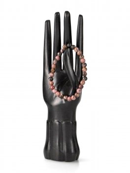 Bracciale "Sfera" in Pietre di Rodonite Naturale - 2