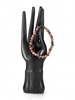 Bracciale "Sfera" in Pietre di Rodonite Naturale - 1