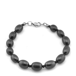 Braccialetto Olesya in Shungite con Pietre Ovali - 1