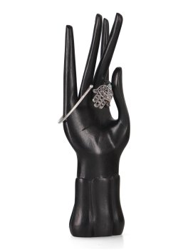 Braccialetto Rigido in Ottone con Mano di Fatima - 2