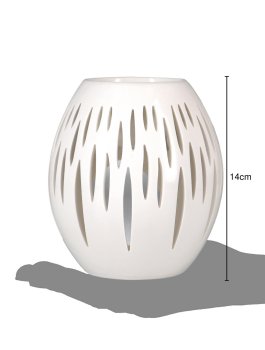 Brucia Essenze Ceramy - Ovale Bianco - 4