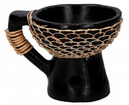 Bruciatore Resine in Terracotta con Manico e Rattan - 2