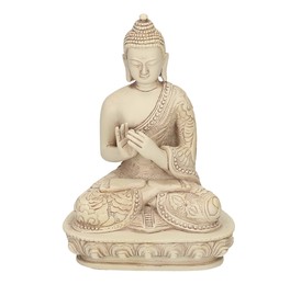 Statuetta del Buddha - Ruota del Dharma