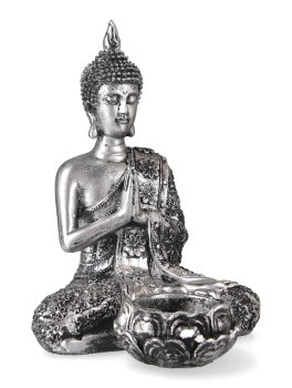 Buddha con Portalumino - Color Argento - 2