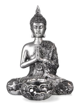 Buddha con Portalumino - Color Argento - 1