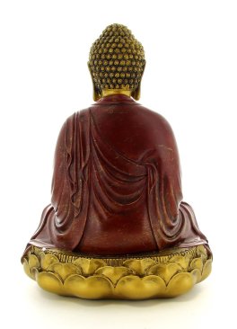 Buddha in Meditazione sul Loto Rosso/Oro - 3