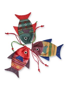 Bustina in Cotone Pesce - Colori Vari - 4