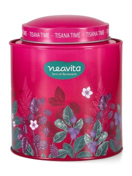 Caddy Contenitore in Latta per Ricarica Tisane Neavita - Rosa - 1