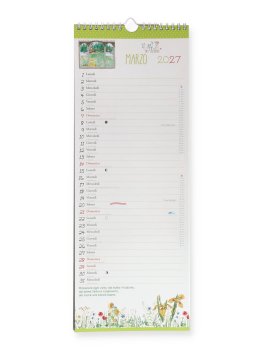 Calendario 2027 Fleurs per Colorare i Giorni — Calendario - 3