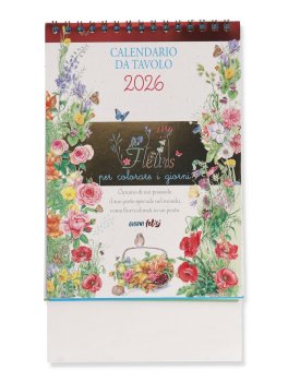 Calendario da Tavolo 2026 - Fleurs per Colorare i Giorni — Calendario - 3