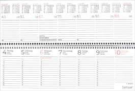 Calendario da Tavolo Settimanale Zettler Rosso 2027 — Calendario - 2