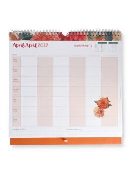 Calendario Familiare Settimanale Flowers 2027 — Calendario - 2