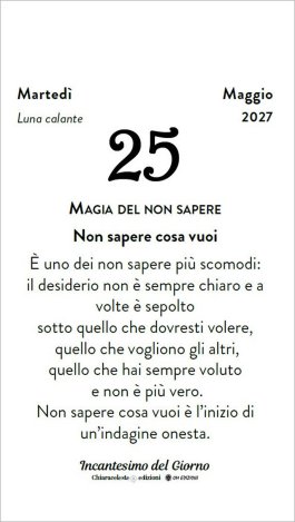 Calendario Incantesimi del Giorno 2027 — Calendario - 2