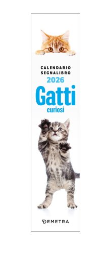 Calendario Segnalibro Gatti Curiosi 2026 — Calendario - 1