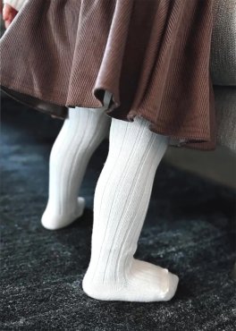 Calzamaglia Bimba in Bambù Organico - Panna - 3