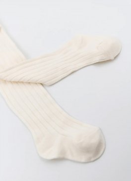 Calzamaglia Bimba in Bambù Organico - Panna - 2