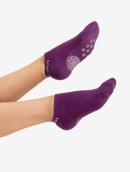 Calze Yoga Antiscivolo Adhara - Viola - 2