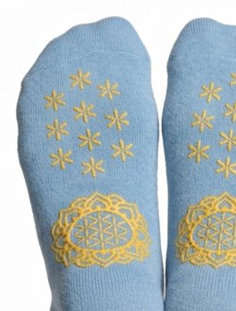 Calze Yoga Antiscivolo Adhara - Azzurro Ghiaccio - 3