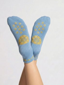 Calze Yoga Antiscivolo Adhara - Azzurro Ghiaccio - 2