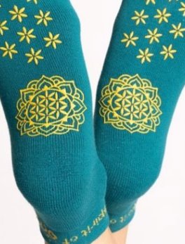 Calze Yoga Antiscivolo Adhara - Blu Ottanio - 3