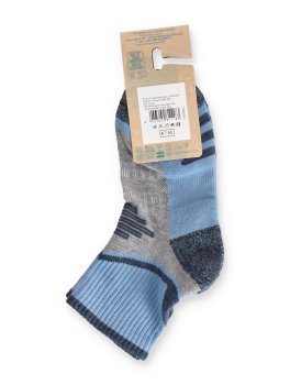 Calzini Bimbi in Cotone e Lino Bio Trekking - Azzurro - 4