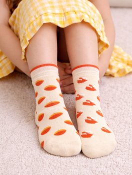 Calzini Corti Bimbo antiscivolo in Cotone e Spugna "Animali del Bosco" - Scoiatolo e Ghianda - 4