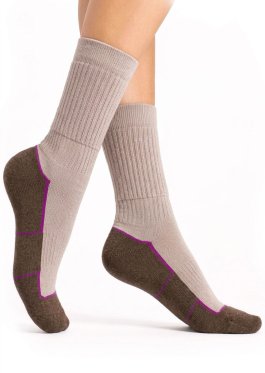 Calzini Corti da Trekking "Ecodinamica"  Beige/Panna - Taglia 35/38 - 1